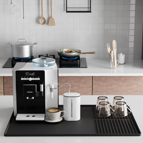 WUDIALIEN silicone coffee mat raised edge prevents water spread on countertops