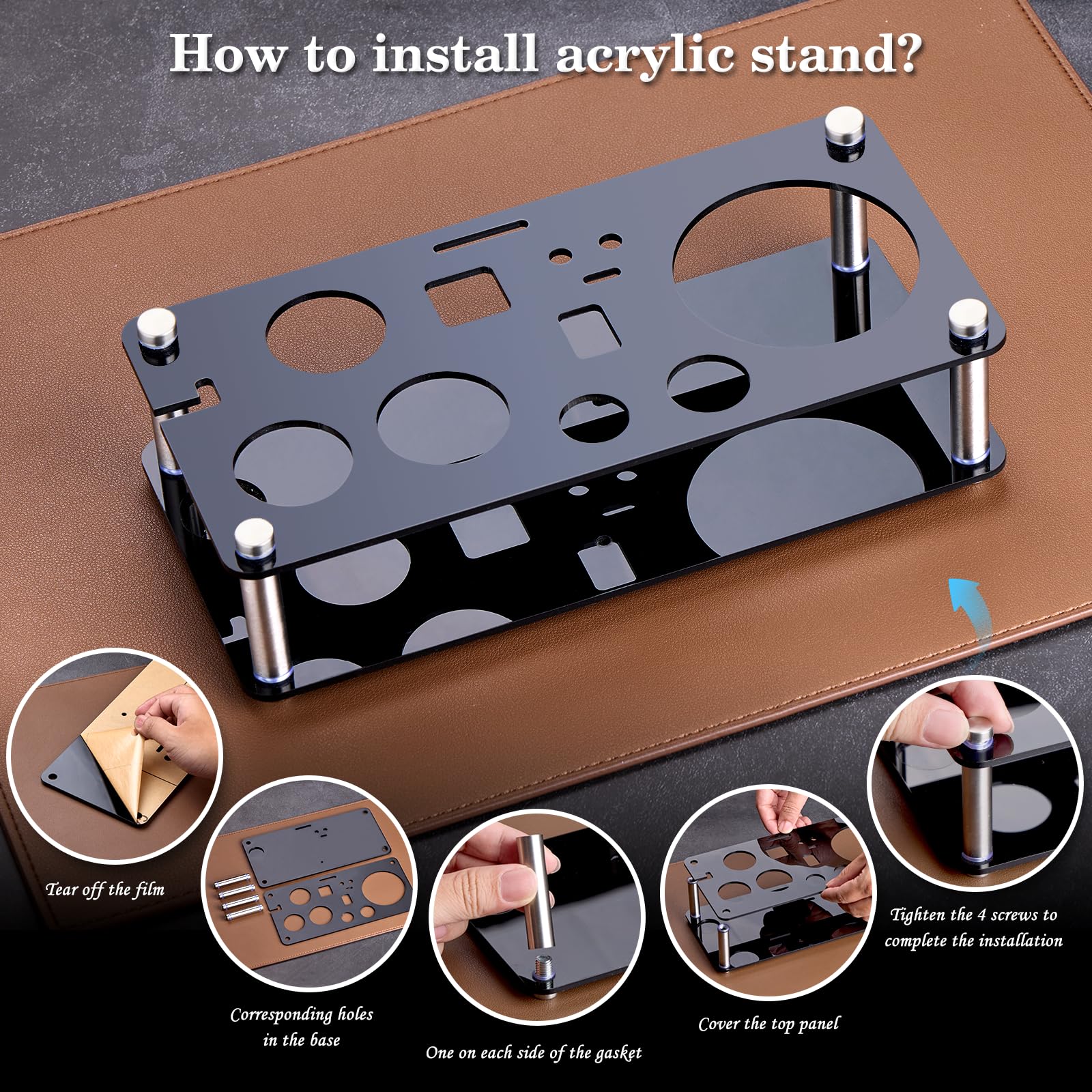 Wukuna acrylic stand display keeping tools organized and visible.