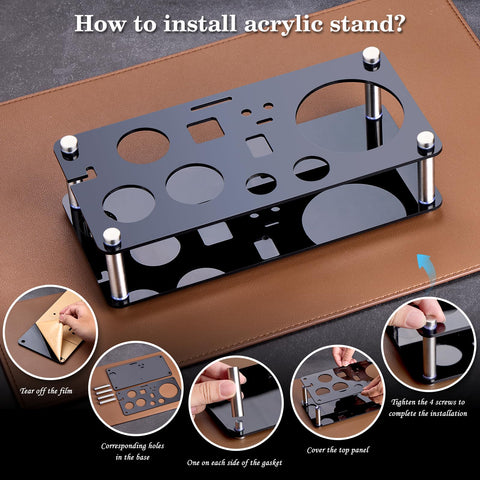Wukuna acrylic stand display keeping tools organized and visible.