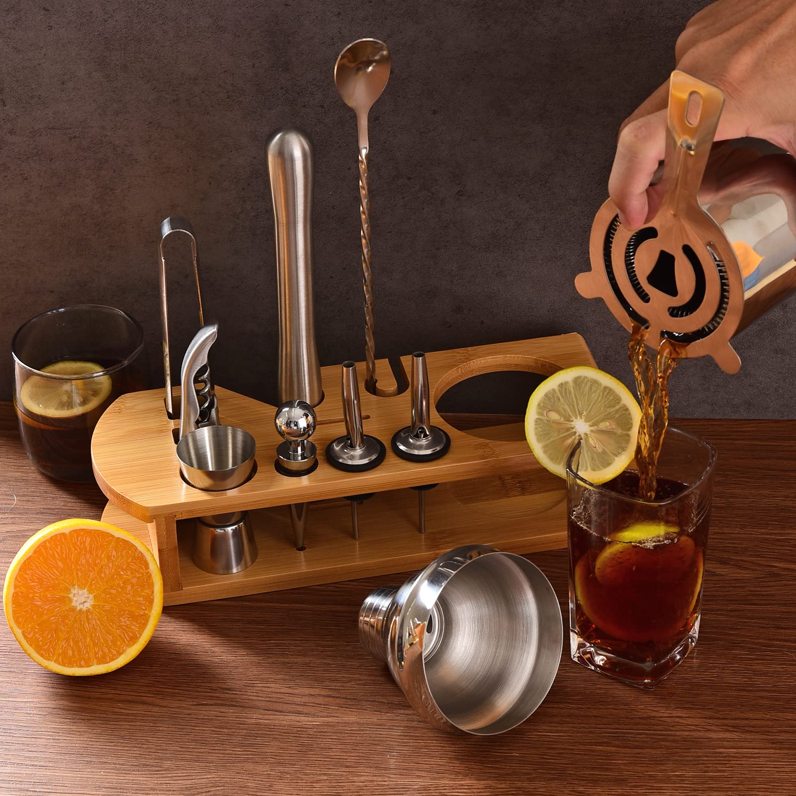 Wukuna bar spoon ideal for layered mixing and muddling
