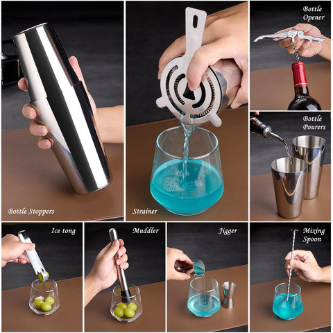 Wukuna bent straws and brushes for easy mixing and cleaning.