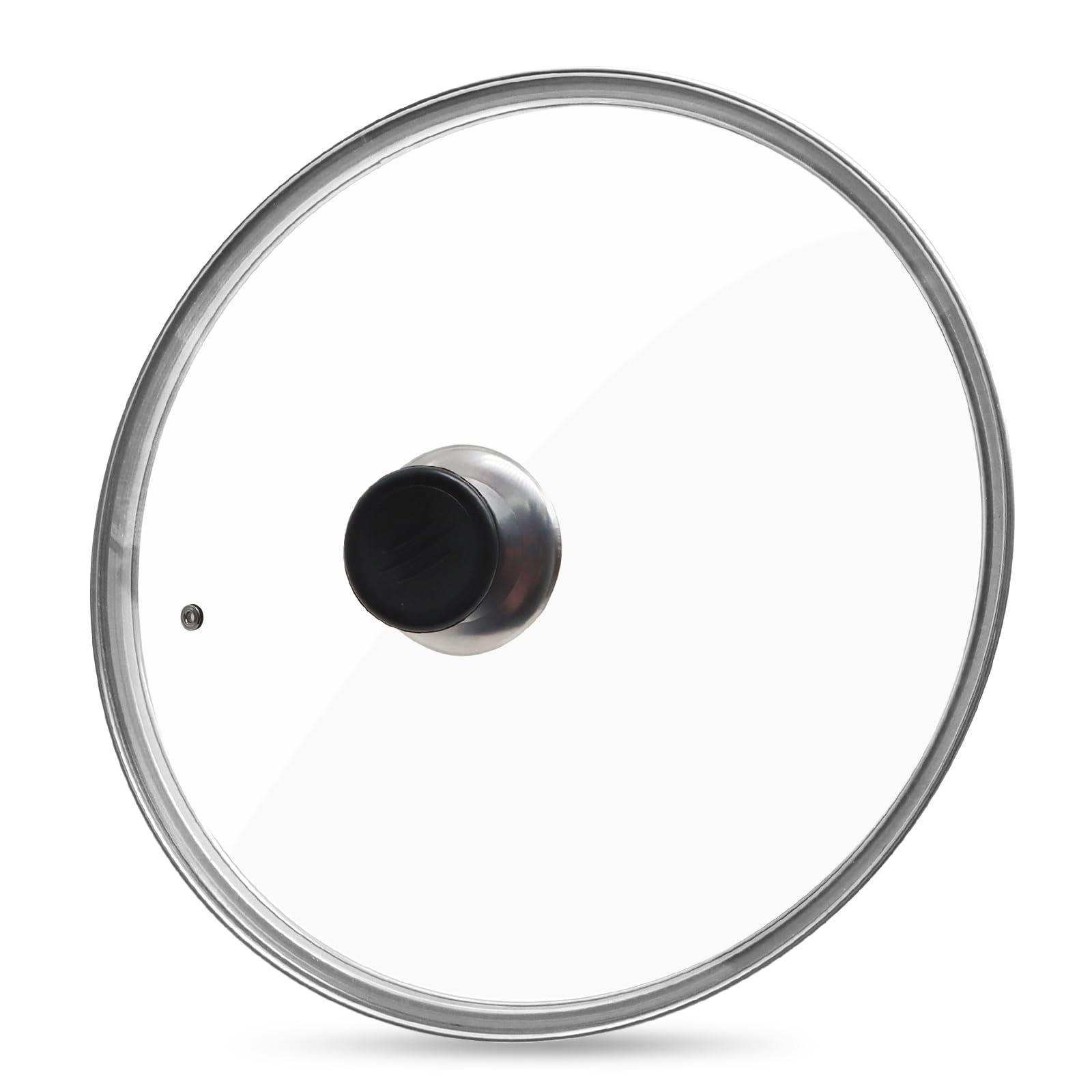 Wulitaotao 12-inch pan lid in tempered glass offering clear visibility while cooking