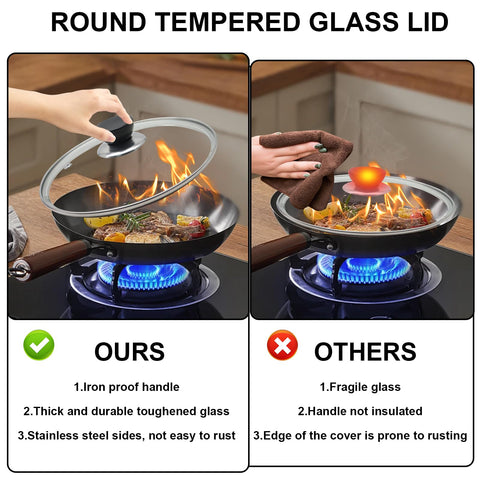 Wulitaotao universal-fit lid secures pots, pans, and skillets