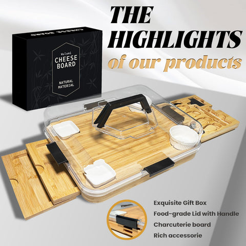 Wulumi cheese and fruit platter demonstrates generous space for meats