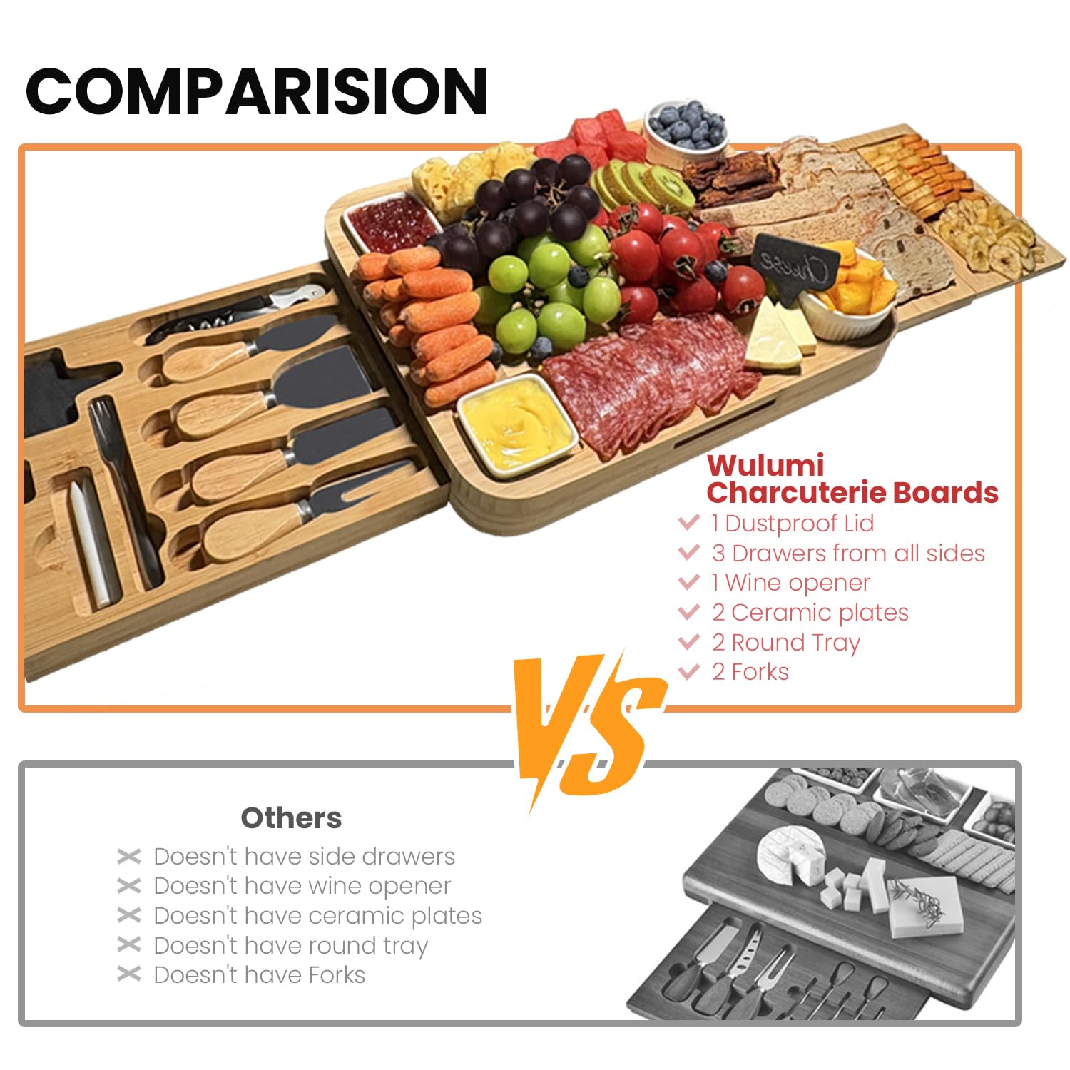 Wulumi gift-set charcuterie boards ideal for housewarmings