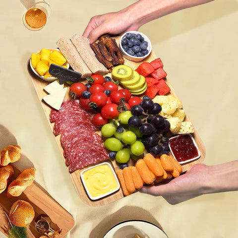 Wulumi spacious charcuterie tray supports creative grazing layouts