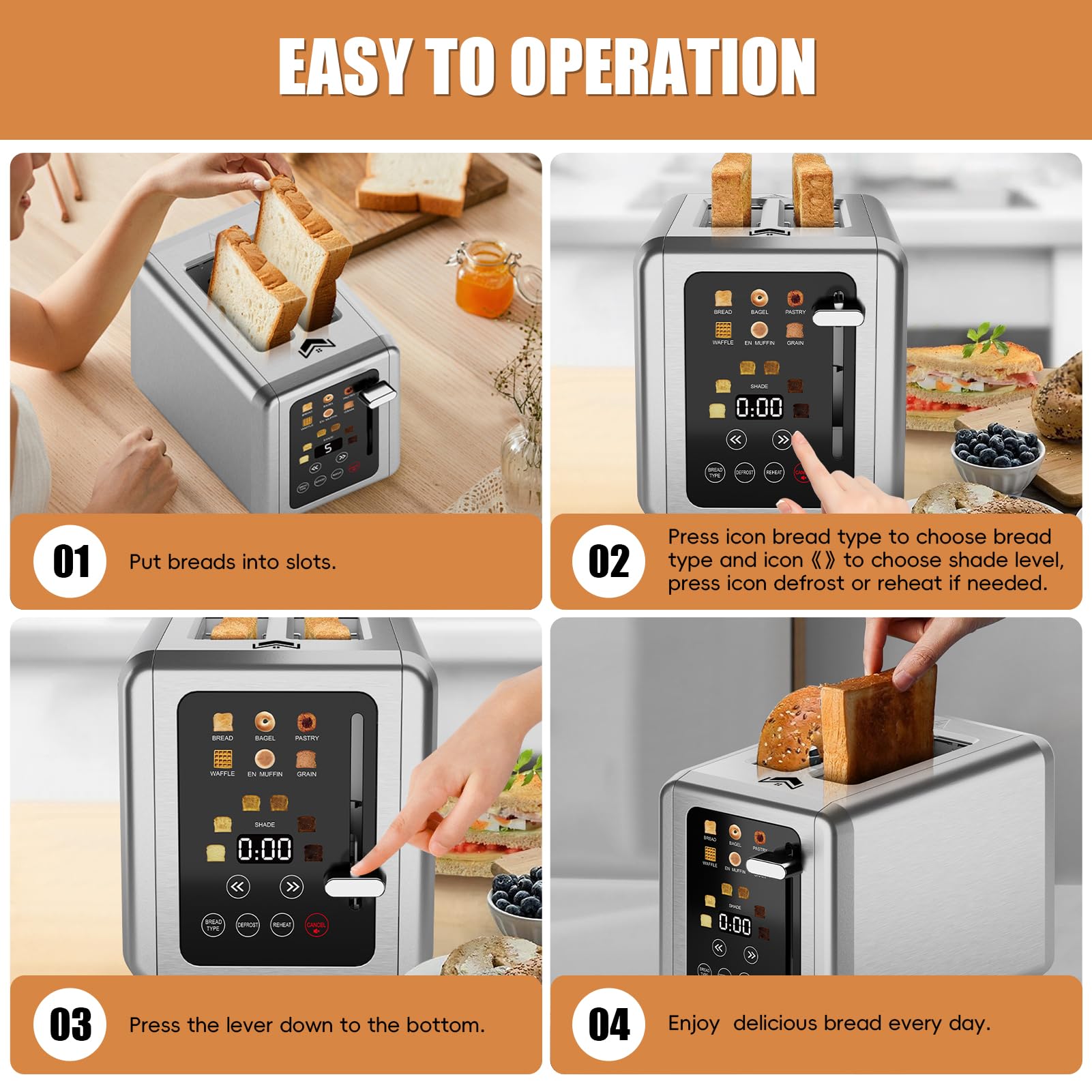 WUNLY mute and screen-off mode reduces noise and idle power use