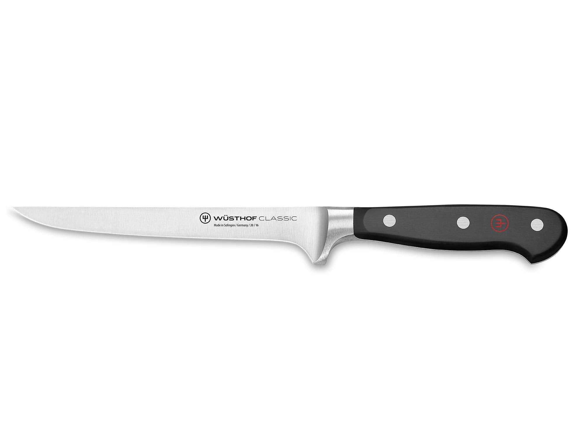 Wüsthof Classic flexible boning knife 6 inch front view for precise deboning