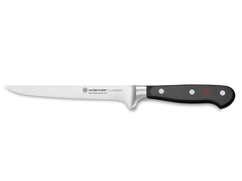 Wüsthof Classic flexible boning knife 6 inch front view for precise deboning
