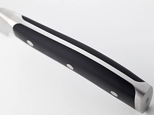 Wüsthof Classic Ikon 6in knife handle provides balanced control during prep.