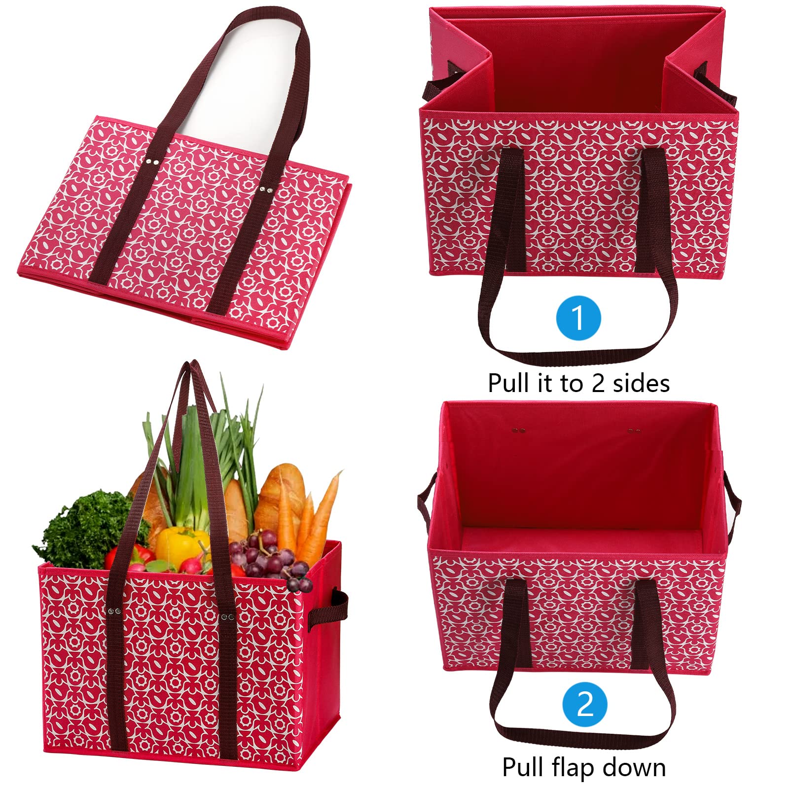 WUWEOT bags feature reinforced handles for comfortable carrying of heavy loads