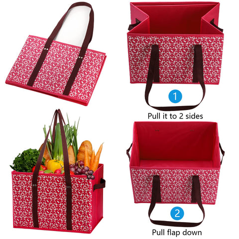 WUWEOT bags feature reinforced handles for comfortable carrying of heavy loads