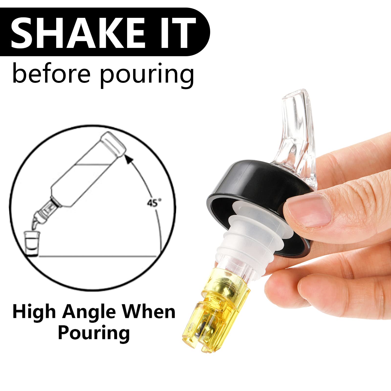 Two ball bearings provide smoother, controlled pours for accuracy.