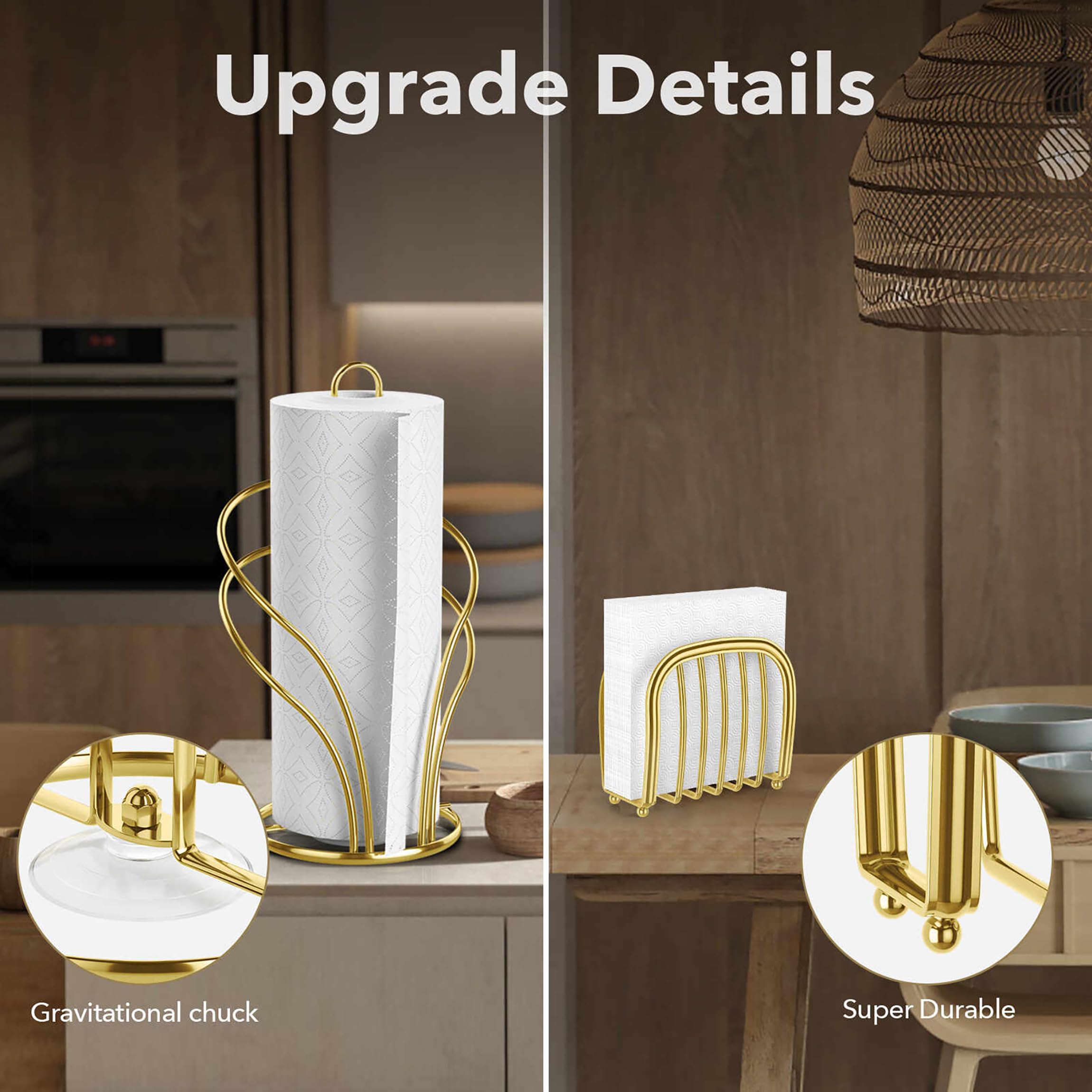 Wuwrll kitchen setup in gold adds convenient organization to everyday meals.