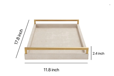 Kitchen-dining setup featuring WV Ivory Shagreen Tray for serving and organizing
