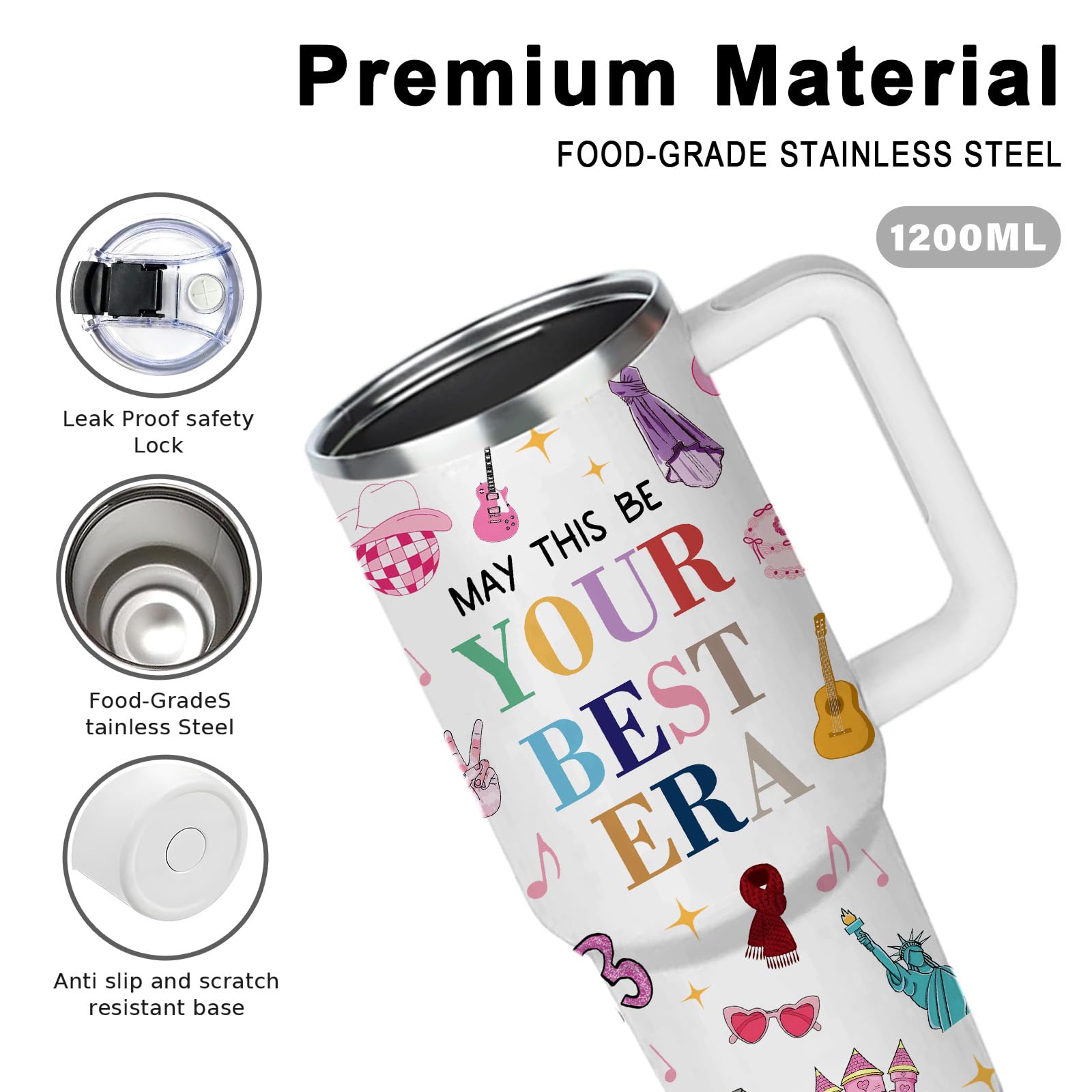 WWHSAI Premium 18/8 stainless steel durable and BPA-free