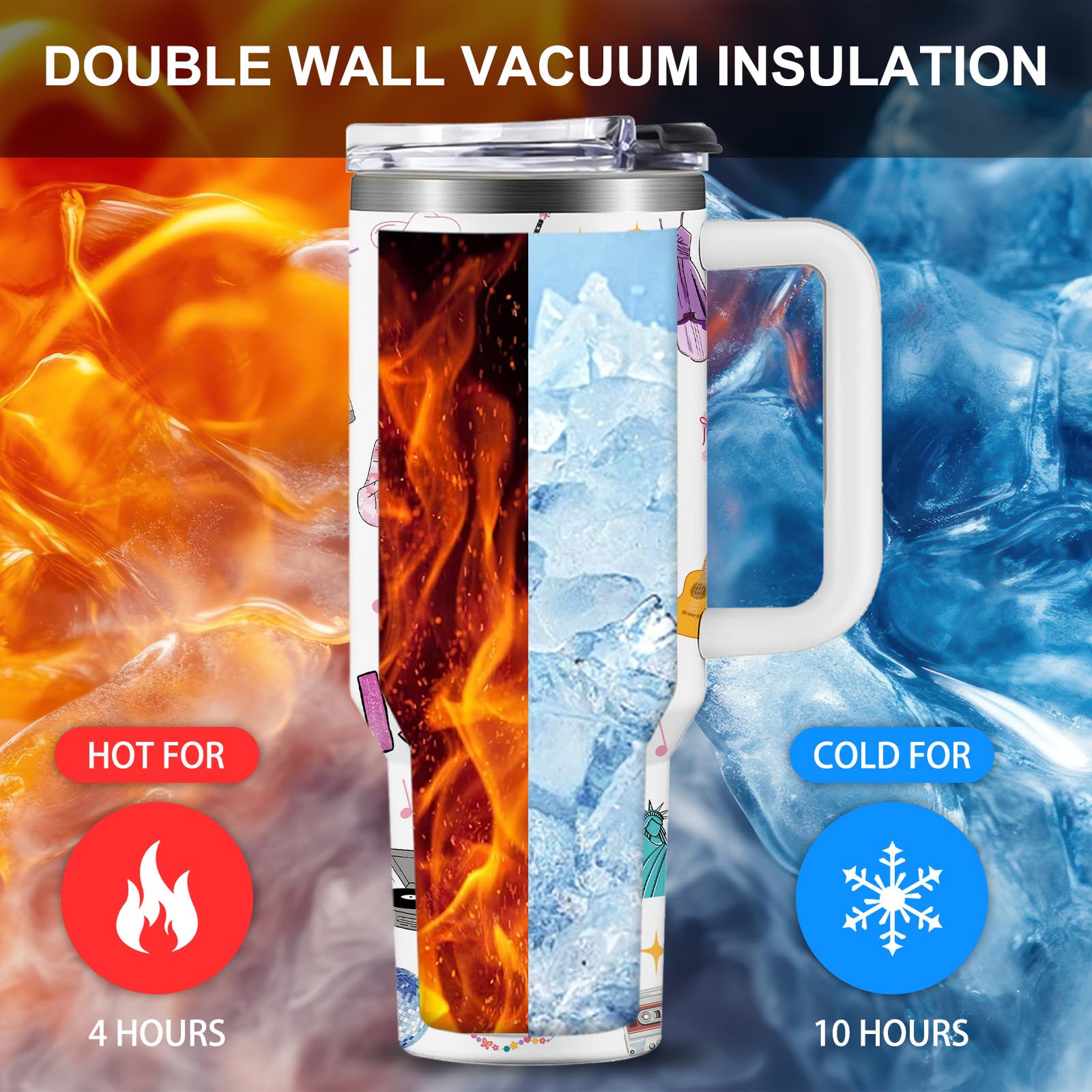 WWHSAI Double-wall insulation helps drinks stay cold or hot