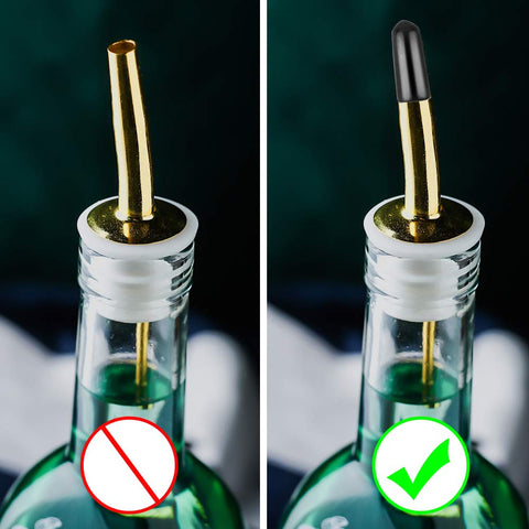 Dust protection for pour spouts to prevent debris and insects