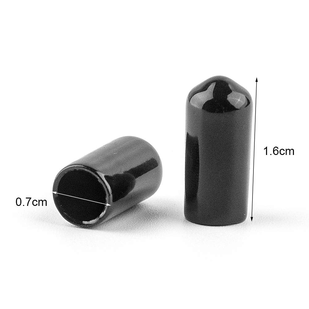 Close-up of PVC pour spout caps showing soft seal capacity