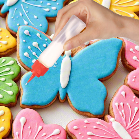 WXOIEOD cookie decorating set of 10 bottles simplifies color organization.