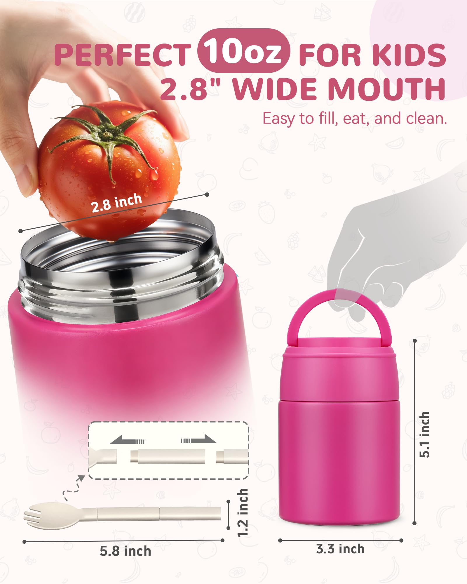 WXXM includes a detachable fork for on-the-go meals.