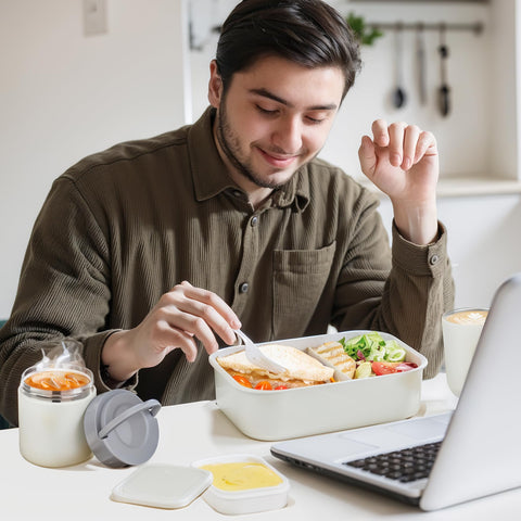 WyfKyd microwave-safe bento set simplifies reheating and cleaning