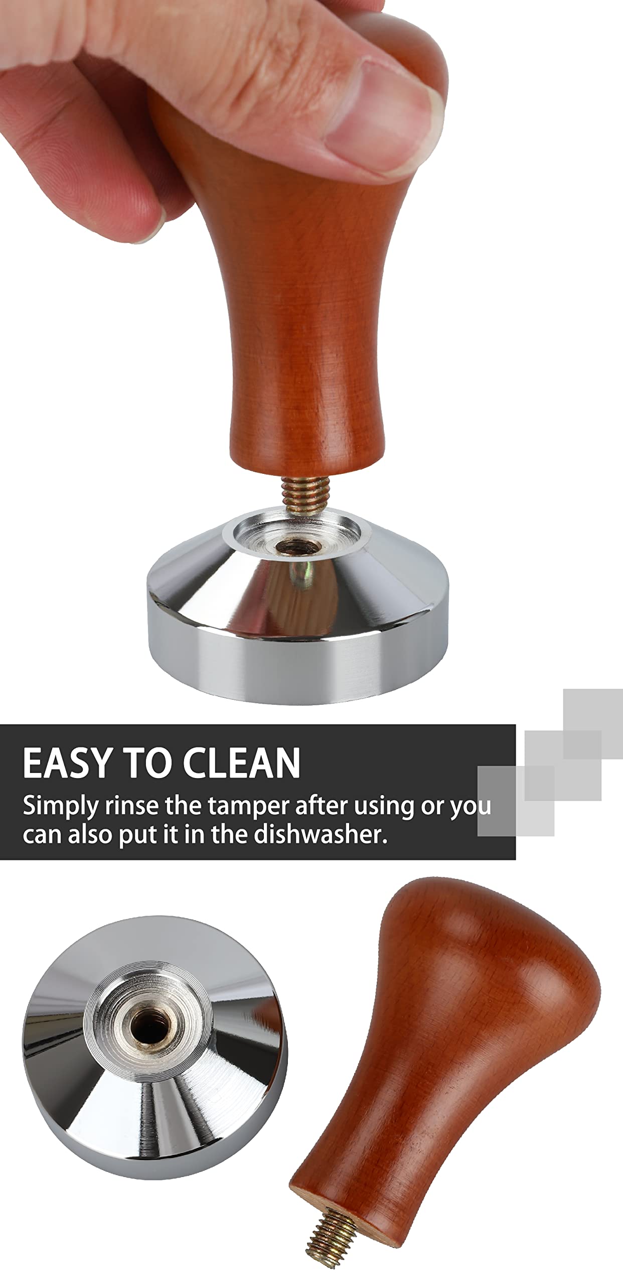 wylosua tamper fits 51mm baskets for standard espresso setups