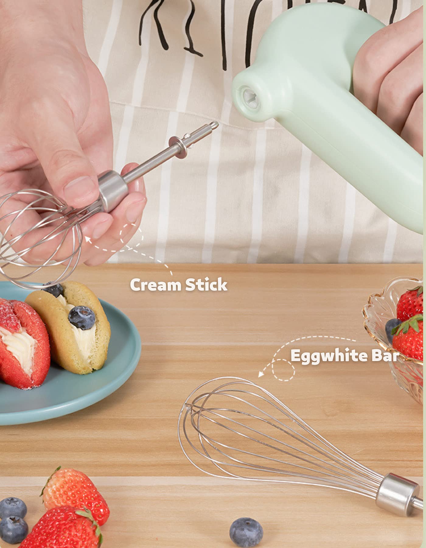 Wynboop MINI with detachable whisks for easy cleaning and versatility