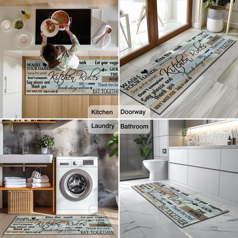 Wyoansfhd easy clean mats wipe down with damp cloth