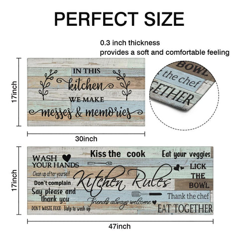 Wyoansfhd rug with non slip rubber backing keeps mats steady