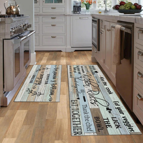 Wyoansfhd waterproof and oil resistant kitchen mats for daily messes