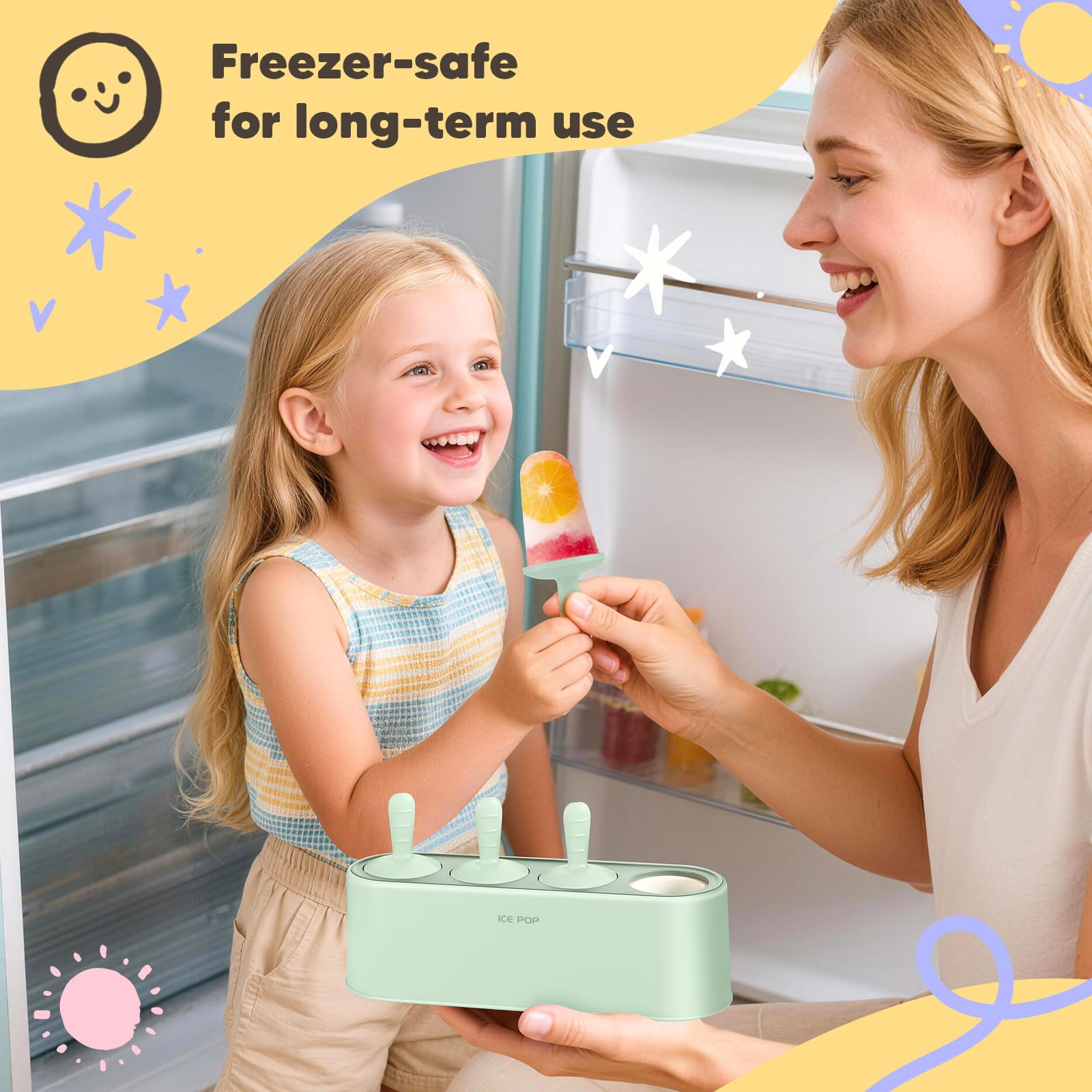 WYOK dishwasher-safe molds simplify cleanup after snacks.