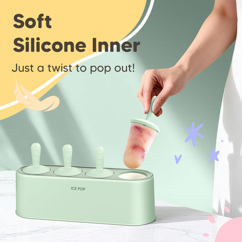 WYOK easy-release silicone mold enables painless popsicle removal.