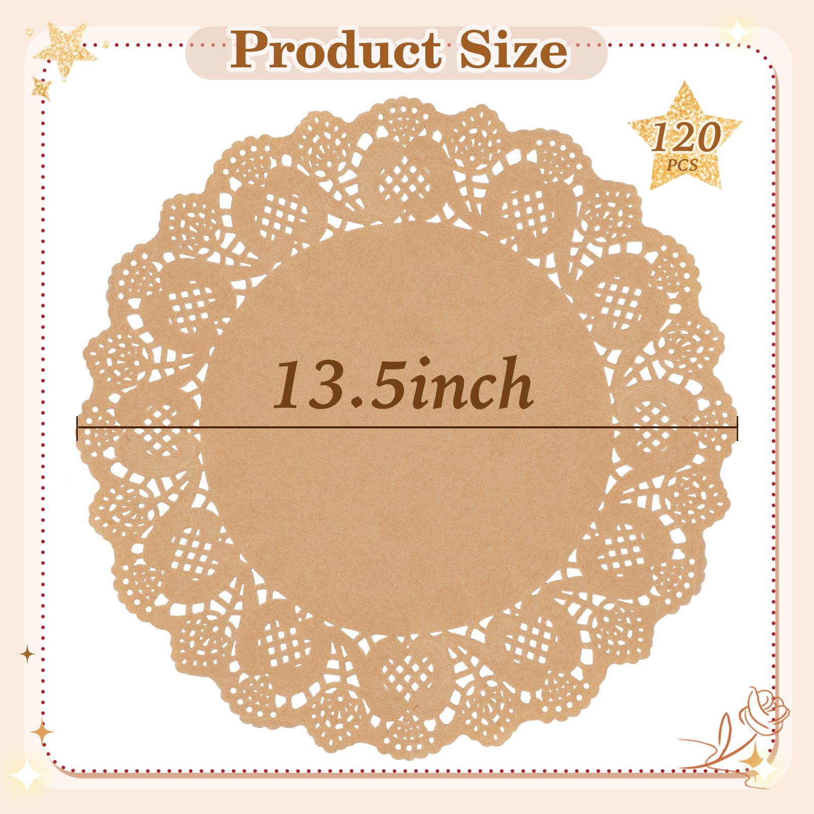 WYTAOHZL brown round doilies on a table for rustic, chic decor.