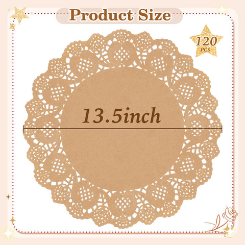 WYTAOHZL brown round doilies on a table for rustic, chic decor.