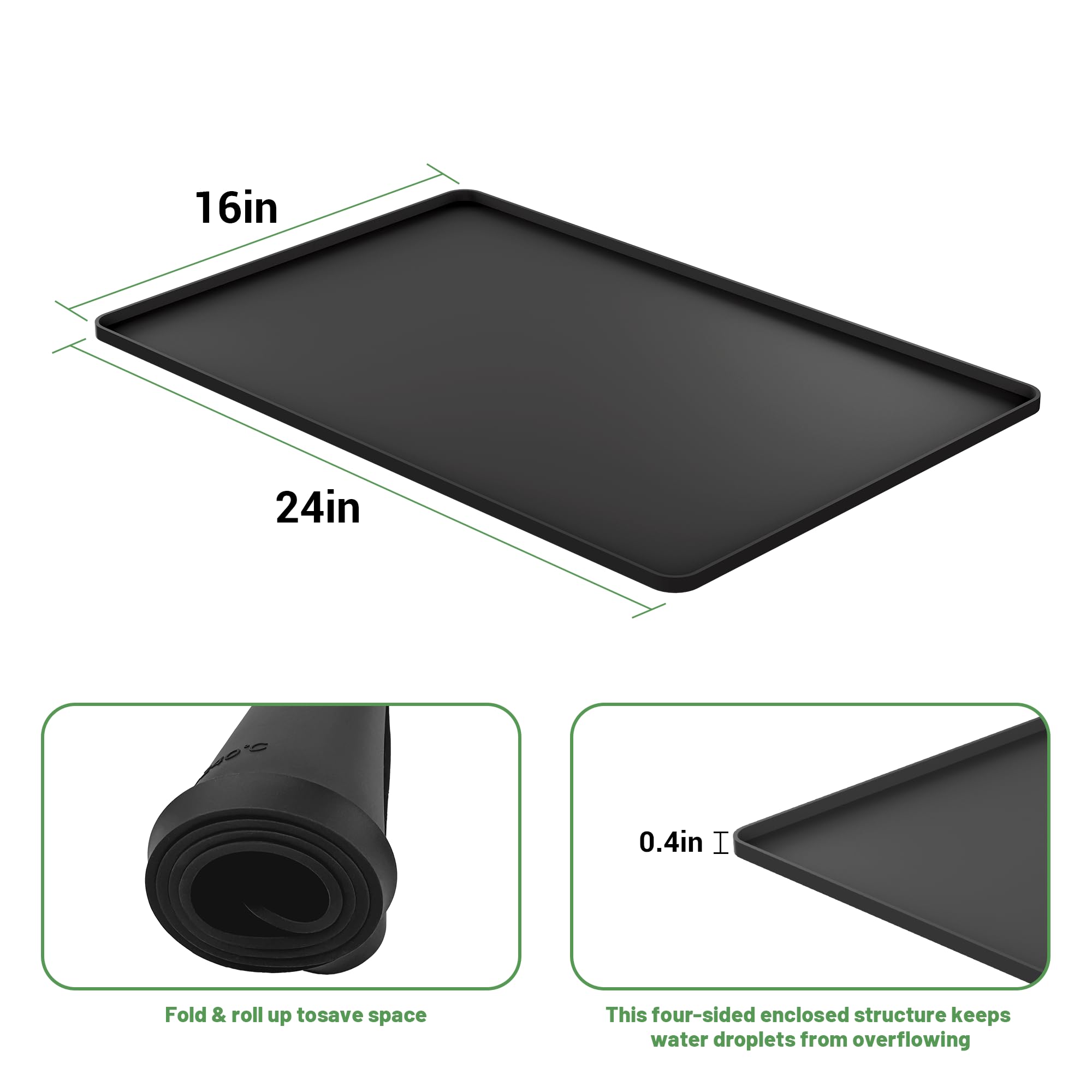 WZGUSXN coffee bar mat protecting surfaces from spills and water stains.