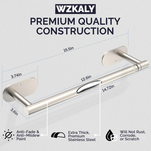 WZKALY wall-mounted paper towel holder in silver saves counter space.