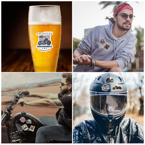 WZLEMOM rider motif detail adds collectible charm for motorcycle fans