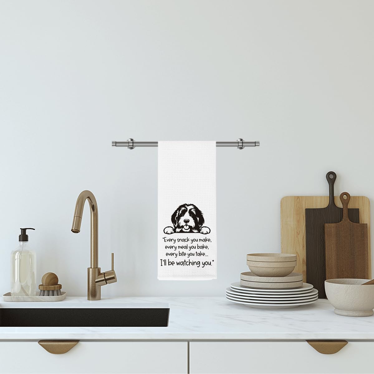 Wzotiy dish towel for daily use cleans spills while elevating kitchen vibe.
