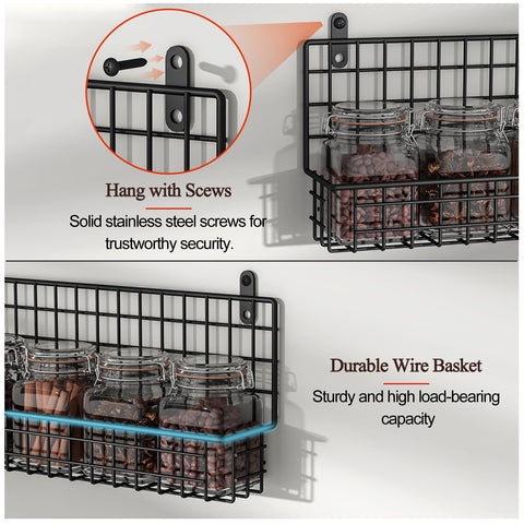 X-cosrack four-layer spice rack displaying large jar capacity and clear view