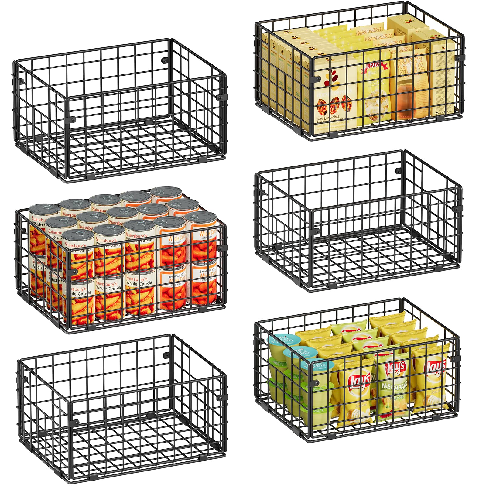 X-cosrack basket open view for quick pantry access and clear visibility.