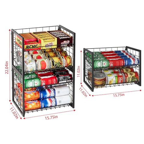 X-cosrack black finish adds sleek pantry storage.