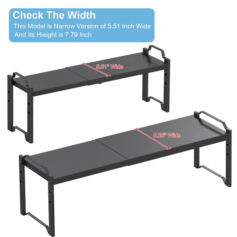 X-cosrack compact countertop shelf keeps counters clutter-free.