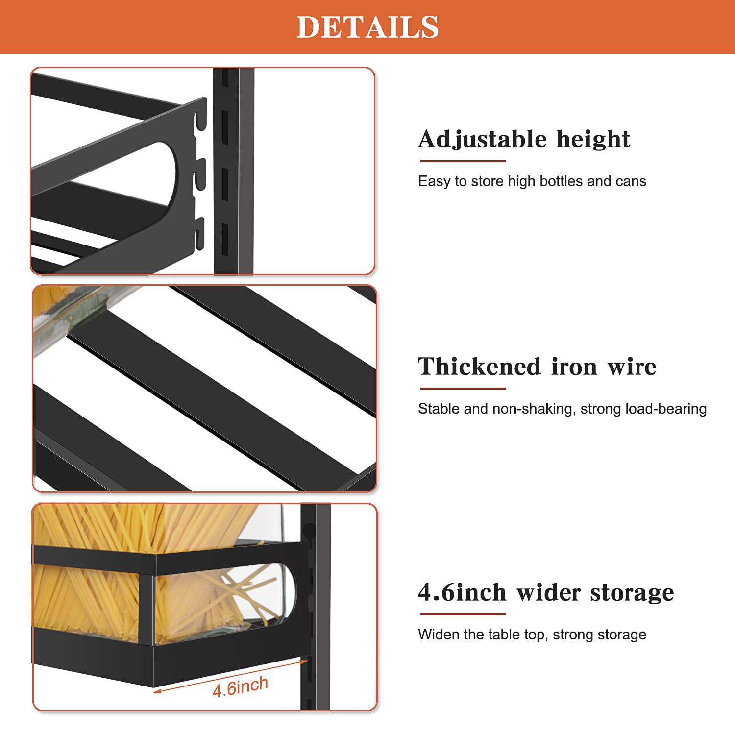 X-cosrack durable metal frame for lasting kitchen storage