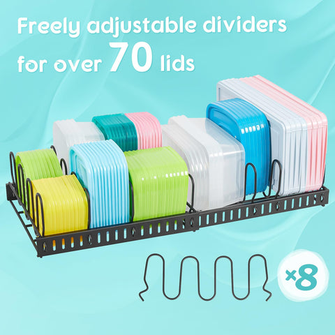 X-cosrack easy-clean lid organizer with smooth surface for quick wipe-down
