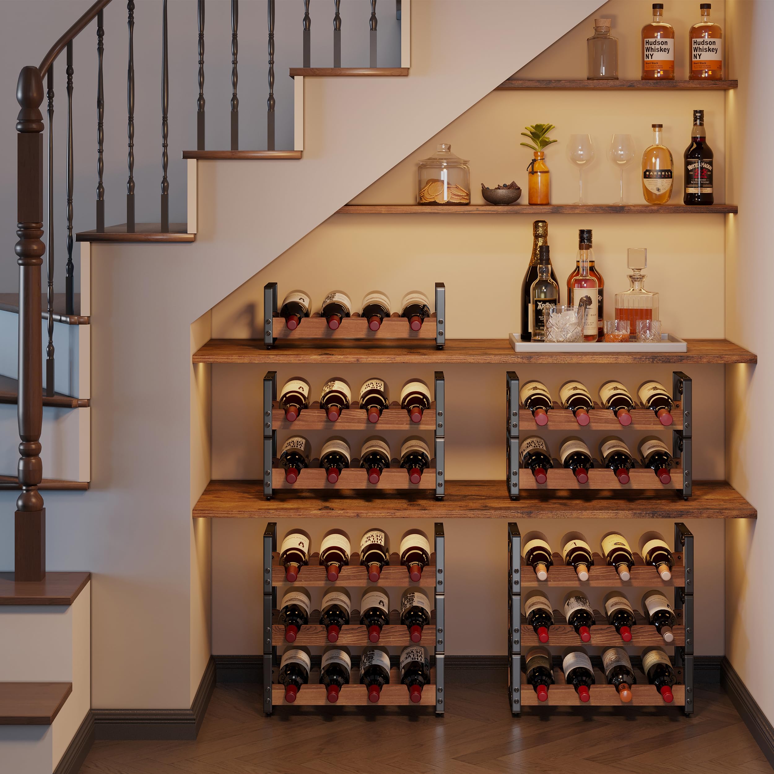 X-cosrack compact display adds storage and decor to any space.