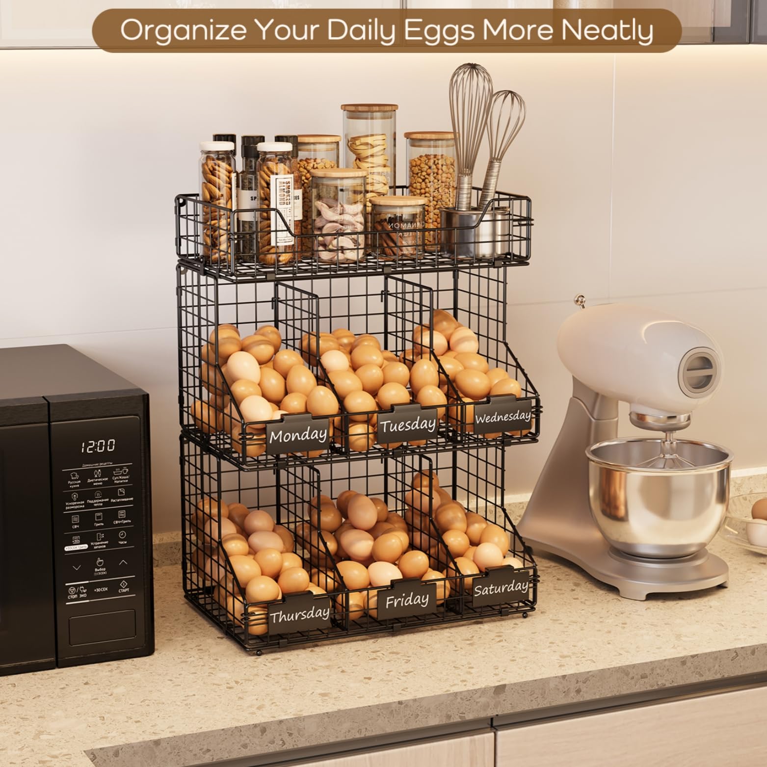 Removable 7-label pack for X-cosrack labeling pantry zones.