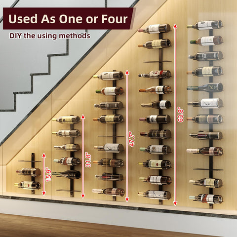X-cosrack modular 3-bottle unit enables a customizable wine display.