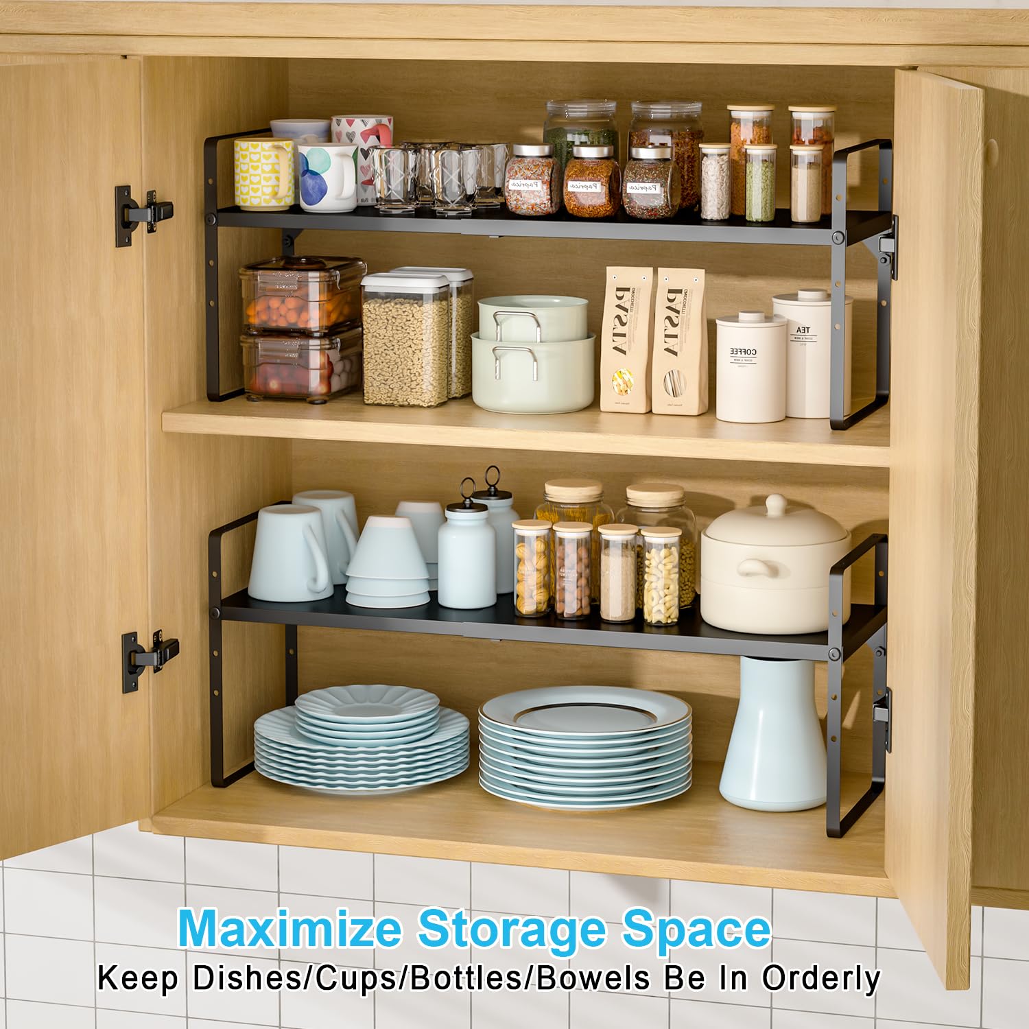 X-cosrack multi-purpose organizer keeps counters and cabinets tidy.