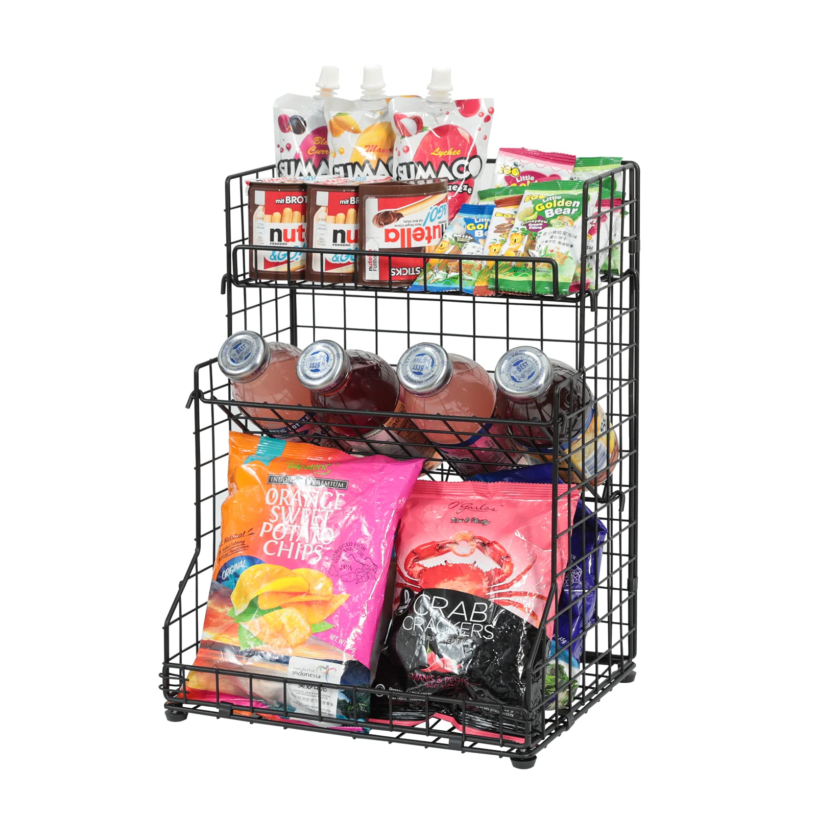 X-cosrack pantry storage solution for kitchen cabinets and bathrooms.
